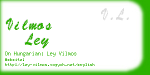vilmos ley business card